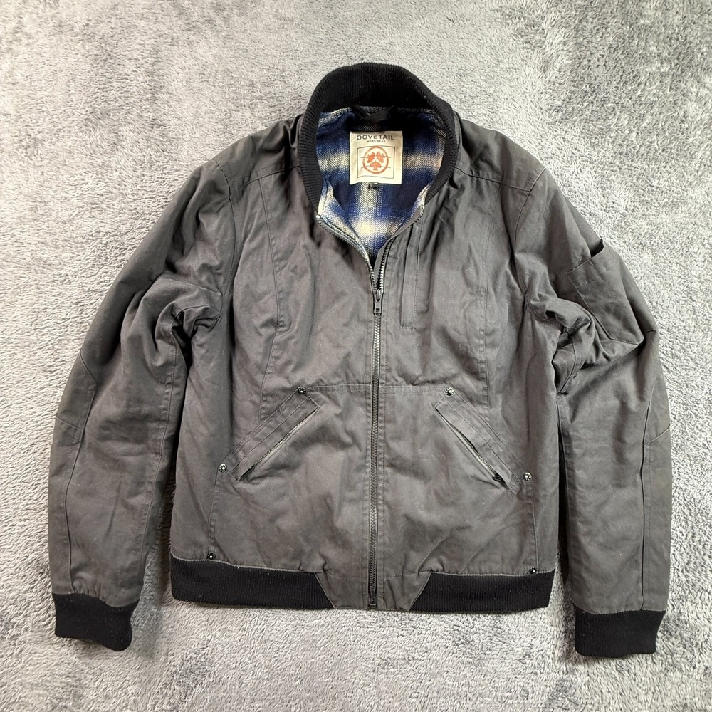 Dovetail Workwear Women's Evaleen Waxed Canvas Trucker Flannel Lined Jacket M